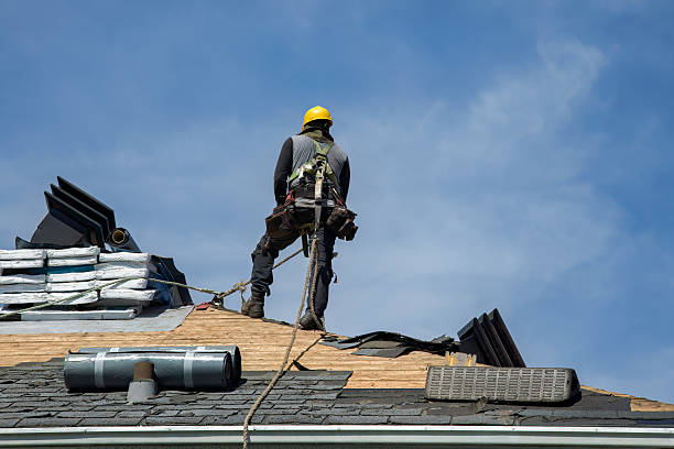 Professional Gutter Installation technician working in West Manchester, OH